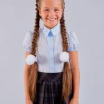 Блуза для девочки Модель 01-к (полуприталенный силует)