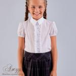 Блуза для девочки Модель 01/1-к (полуприталенный силует)
