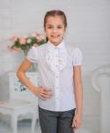 Блуза для девочки Модель 01/8-к (полуприталенный силует)