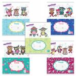 Тетрадь 12л. ЮНЛАНДИЯ клетка, обложка картон, УМНЫЕ СОВЫ, 104771