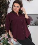 Блузка SIZE PLUS на пуговках bordo KH