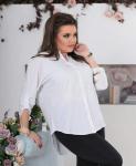 Блузка SIZE PLUS на пуговках white KH