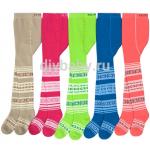 Колготки махровые детские для девочки Узоры