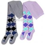 Колготки махровые детские Клетка