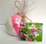 Бурлящий шарик Яблоня (бело-розовая) для ванн 140 грамм, АНТИСТРЕСС