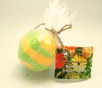 Бурлящий шарик Весеннее настроение (желто-зеленая, с ароматом кокоса) для ванн 150 грамм с сюрпризом  (игрушка внутри), бомбочка