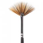 Кисть художественная профессиональная, синтетика мягкая, веерная, № 4, длинная ручка, 2006390/3