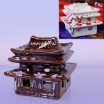 Аромалампа NDV089 Пагода две чаши 12см