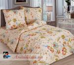 Бязь ЛЮКС "Альпийский луг" вид 1 (бежевый цвет) (Акварель)