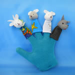 Пальчиковый театр "Волк и козлята" (4 персонажа)