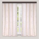 Комплект портьер для кухни Жаккард Фиалка  молочный  135*180*2шт