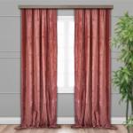 Комплект портьер Вельвет однотонный бордо 135*260 2 шт.