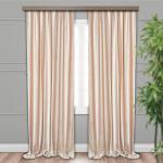 Комплект портьер Вельвет однотонный светло-бежевый 190*260 2 шт.