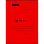 Скоросшиватель OfficeSpace Дело, картон мел., 300 г/м2, красный, пробитый, до 200 л 195076
