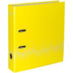 Папка-регистратор Berlingo Neon, 70 мм, ламинированная, неоновая желтая, AMl70803