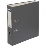 Папка-регистратор OfficeSpace, 70 мм, бумвинил, с карманом на корешке, серая, 270115