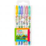 Набор гелевых ручек ArtSpace "Динозаврики", 6цв., 1,0мм, металлик, ПВХ чехол, 263295