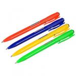 Авторучка шариковая синяя, 0,7 мм, пластик, 4 цвета корпуса