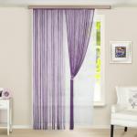 Штора Кисея Однотонная 290*290 лиловая