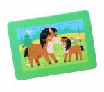 Пазл в рамке "Лошадки" 6 эл (14,5*10,5 см) (Мин.отгрузка от 10 шт)