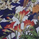 Креп принт Ирис белый