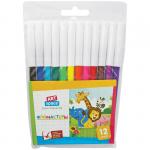 Фломастеры ArtSpace "Веселые зверята" 12цв., ПВХ, европодвес, WCP12_18575