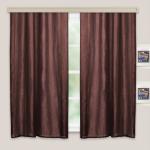 Комплект портьер для кухни Тергалет шоколад 135*180*2шт