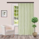 Штора портьерная Листья  жаккард зеленый 135*260 1 шт.