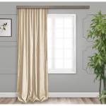 Штора портьерная  жаккард Бамбук однотонный  бежевый 135*260  1 шт.
