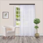 Штора Тюль с вышивкой ”Цветок” белый 150*275