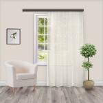 Штора Тюль с вышивкой "Цветок" молочный 150*275