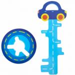 Головоломка для игры в ванне «Ключик и машинка» , цвет синий