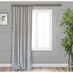 Штора портьерная  жаккард-печать двусторонний Бесконечность бок  зеленый 190*275 1 шт.