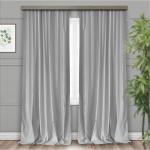 Комплект  портьер Сатин однотонный серебро 190*275 2 шт.