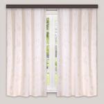 Комплект портьер для кухни Жаккард Фиалка  молочный  135*180*2шт