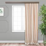 Штора портьерная Вельвет однотонный светло-бежевый 190*260 1 шт.