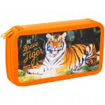 Пенал 2 отделения, 190*110 ArtSpace "Дикие кошки. Тигр", ткань, ПК11-20_16312