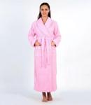 Wc282 Махровый халат жен. с шалькой, длинный, 100%х/б