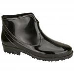 В13 Полусапожки женские ПВХ короткие черные