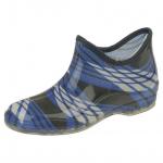 В15 Полусапожки женские ПВХ короткие с окантовкой синие