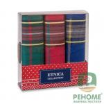 Платки носовые мужские подарочные упак 3шт. Пд56 Etnica collection (арт.Пд56)