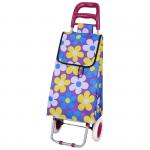 Сумка-тележка Васильки 30 кг, 37*28*96 см, кол. пластик d=160 мм, А204