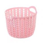 VETTA Корзинка вязаная круглая с ручками, пластик, 11х13  см