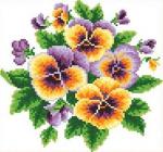 "Анютины глазки" Рисунок на канве