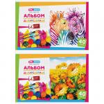 Альбом для рисования 40л., А4, на скрепке ArtSpace "Уроки творчества", глянцевый уф-лак, А40ГЛ_14166