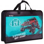 Папка с ручками 1 отделение, А4, Berlingo "Джип", пластик, на молнии, 75мм, PT-А4-7504