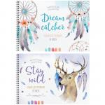 Альбом для рисования 24л., А4, на гребне ArtSpace "Boho watercolor", А24сп_20267