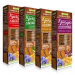 Крекеры льняные натуральные "Флэксичипс", картонная коробка, 100 г ( вкус базилик и тмин)