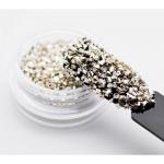 Стеклянные стразы для ногтей (Серебро)