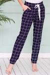 *Брюки в клетку с защипами (Бр-25-2)